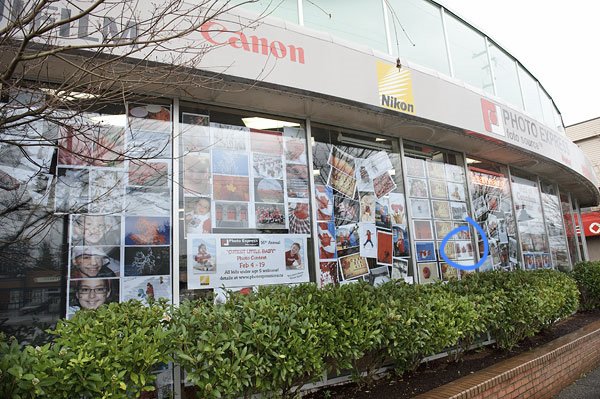Outside the store