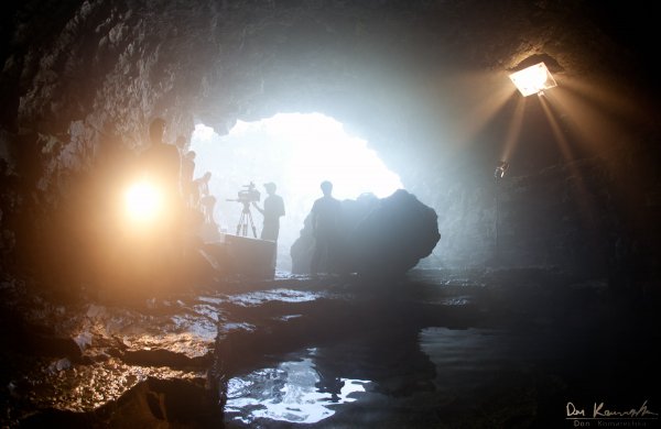 Film Crew in The Grotto