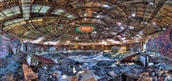 Buzludzha interior panorama